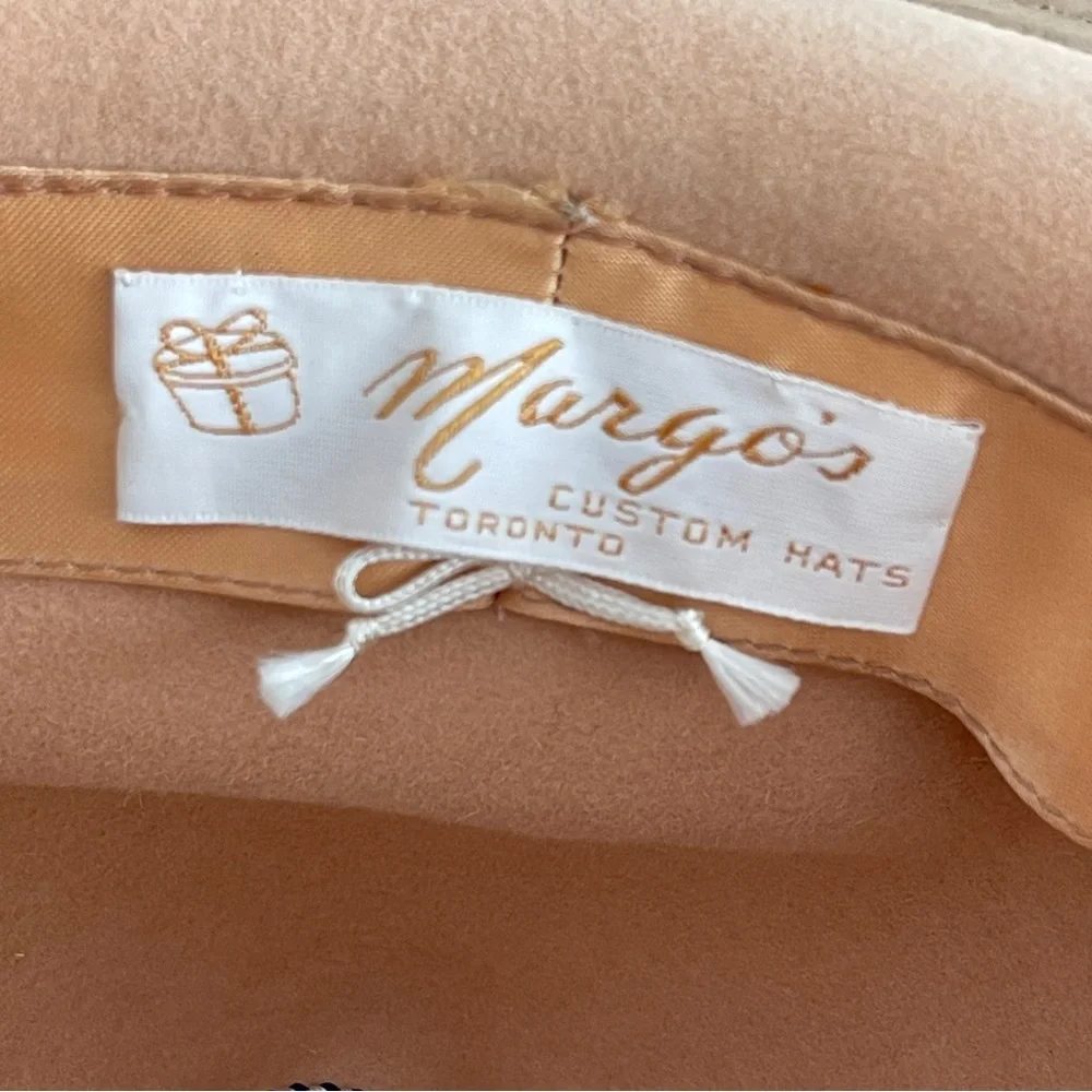 Vintage Borsalino women’s hat Tan Fedora Hat Made in Italy